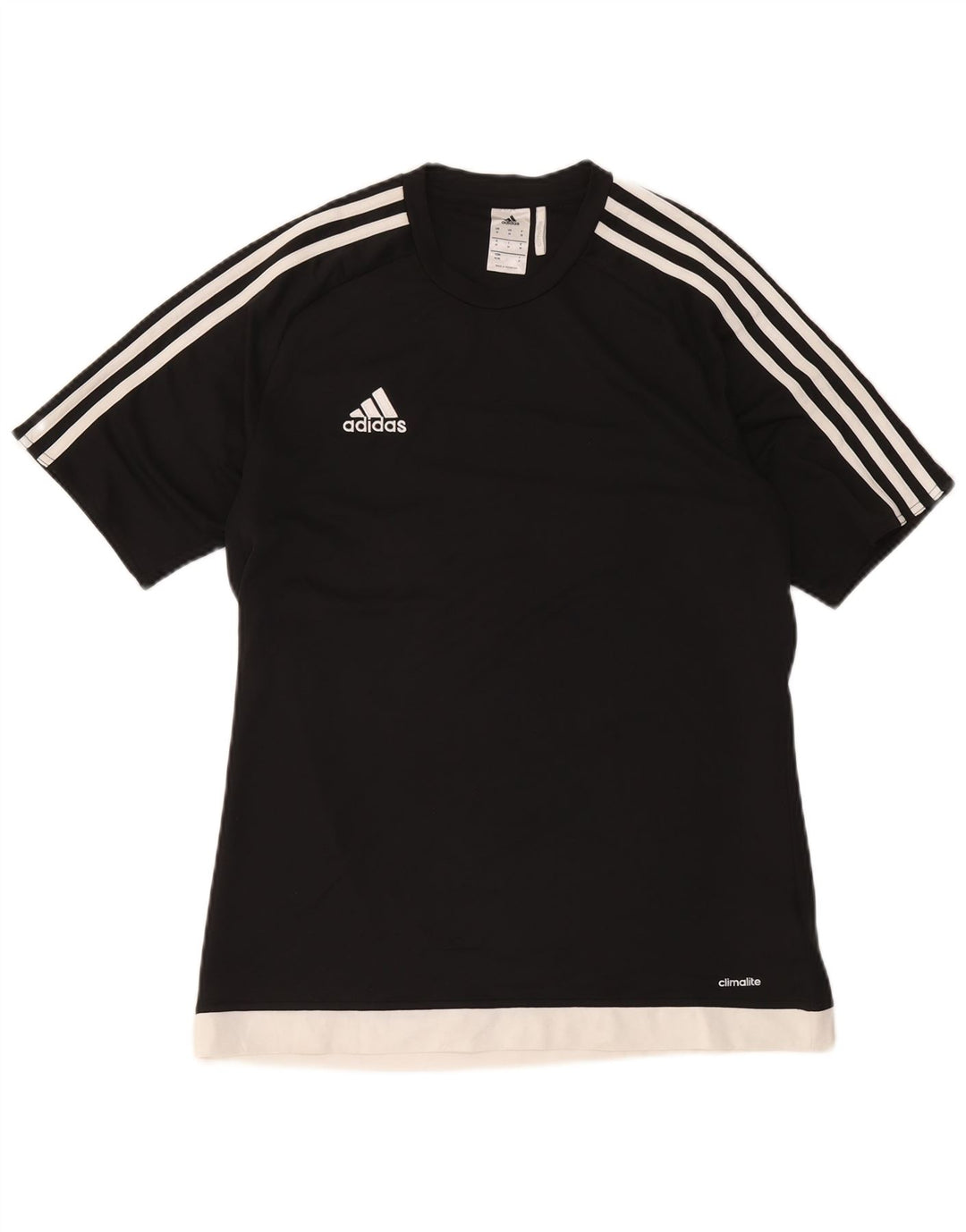 Adidas Masculino Climalite Camiseta Top Médio Preto Colorblock Poliéster