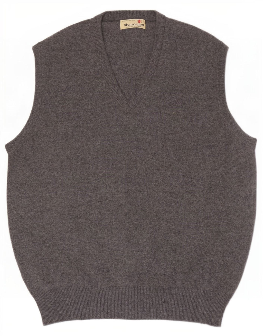 Regata masculina Munrospun colete EU 52 grande lã cinza