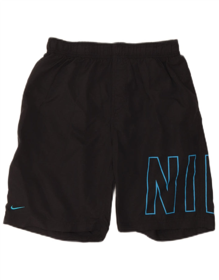 Shorts esportivos gráficos masculinos Nike pequenos pretos de nylon