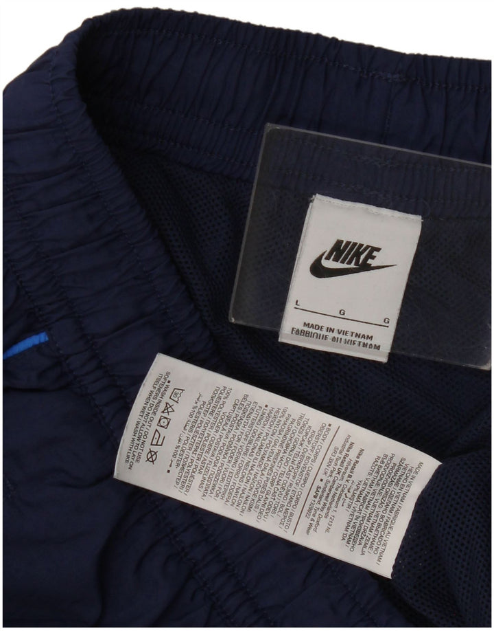 Calça de treino masculina Nike joggers grande poliéster azul marinho