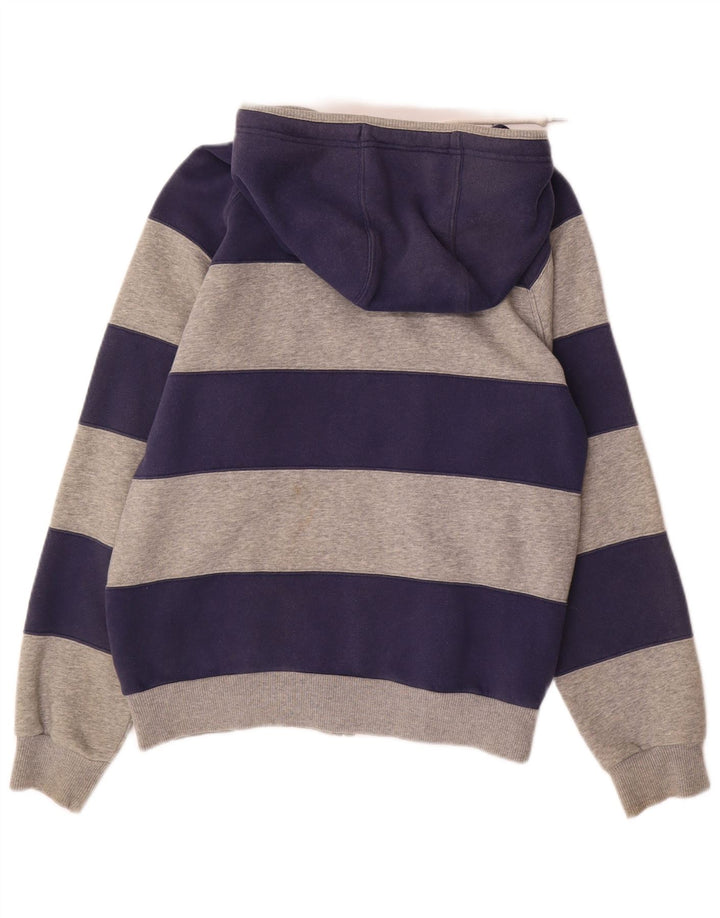 Suéter masculino Nike Graphic Zip com capuz UK 36/38 pequeno listrado azul marinho