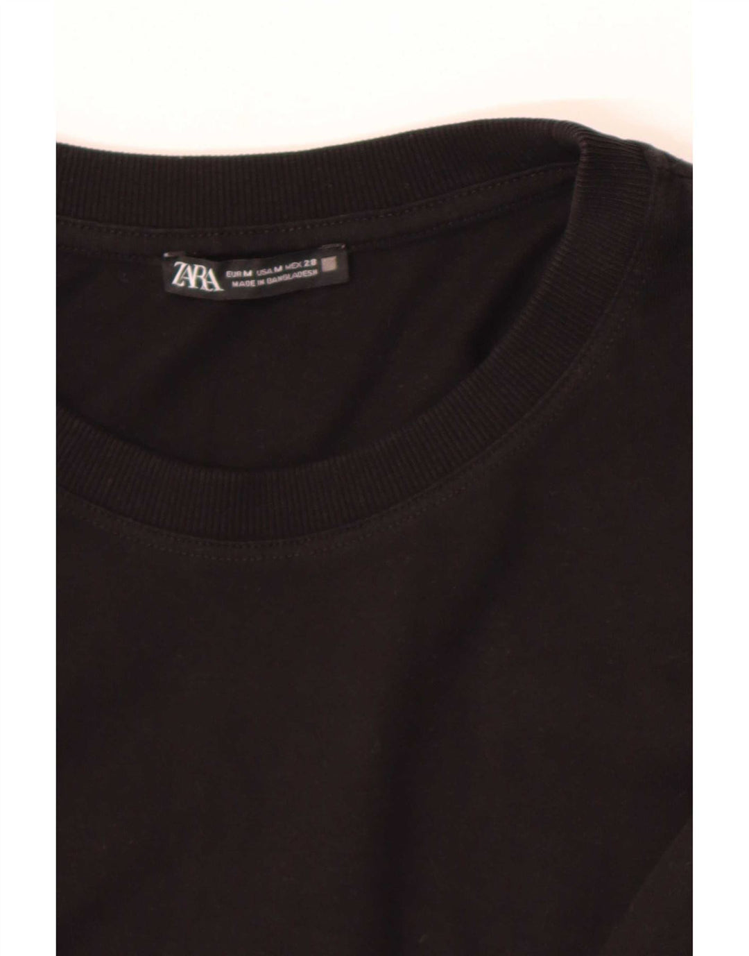 Vestido feminino Zara de manga comprida em camadas UK 14 médio preto