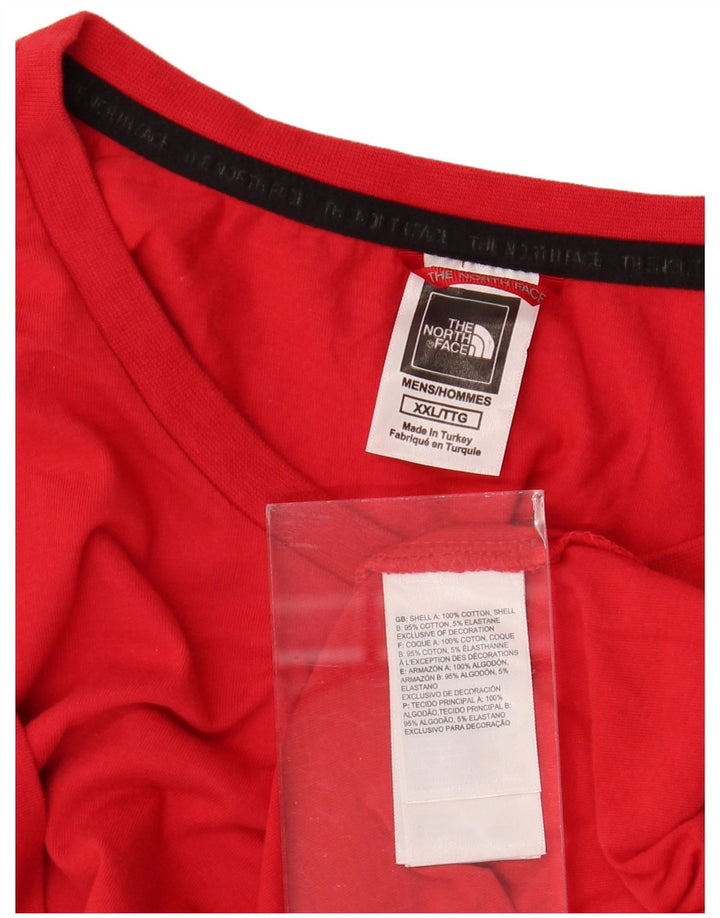 Camiseta gráfica masculina THE NORTH FACE Top 2XL algodão vermelho