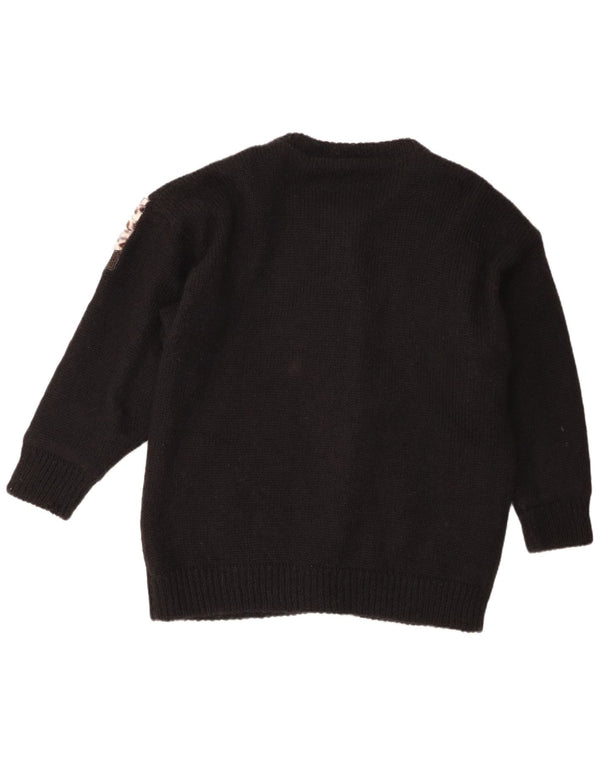 Suéter cardigã feminino Lady Charme EU 44/46 XL preto estampa animal acrílico