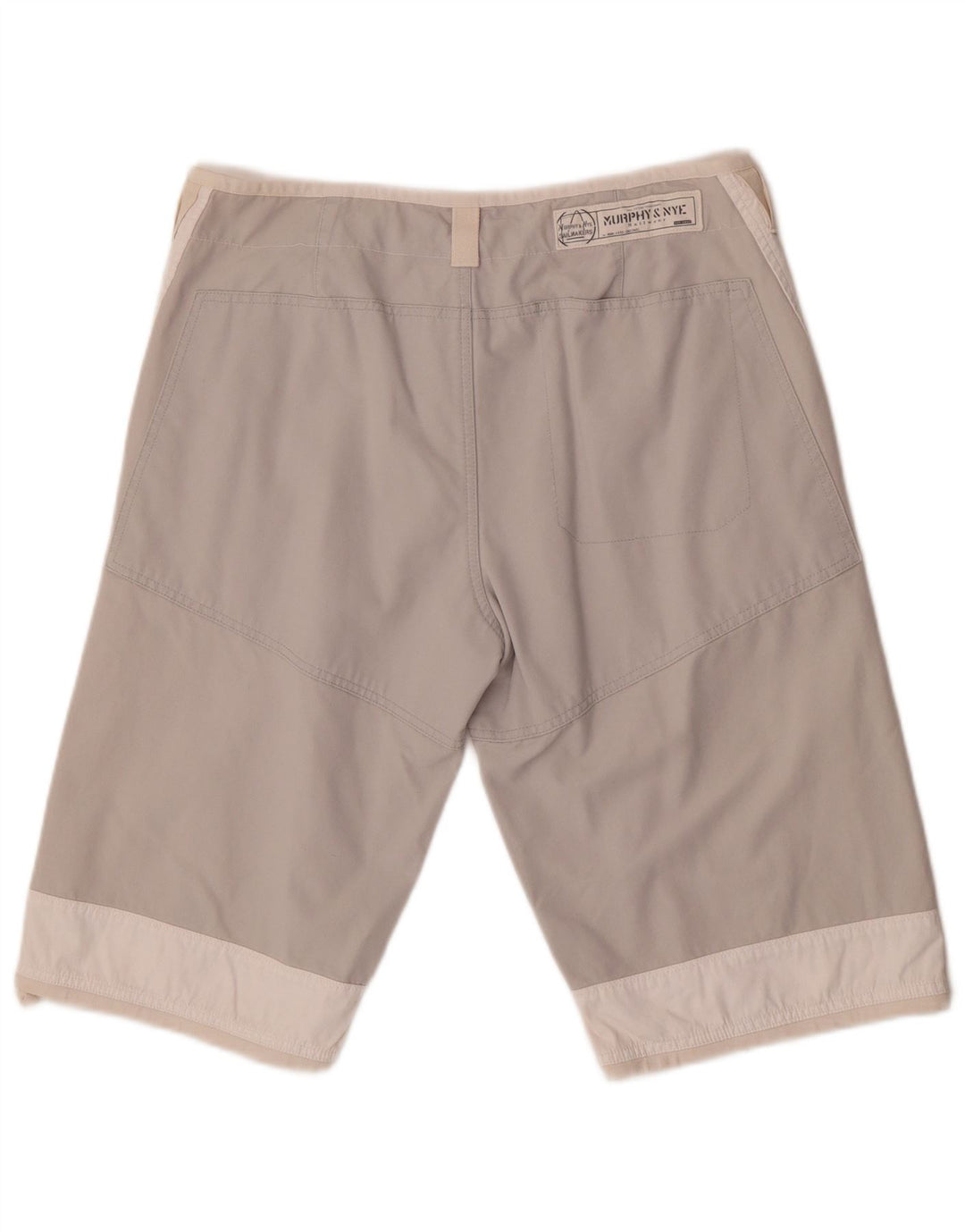 Murphy & Nye Mens Sailmakers Chino Shorts W34 grande bloco colorido branco