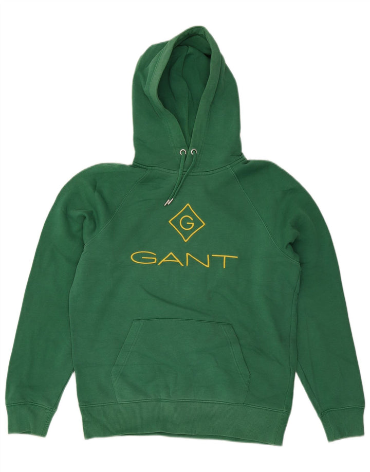 Gant moletom com capuz masculino gráfico médio algodão verde