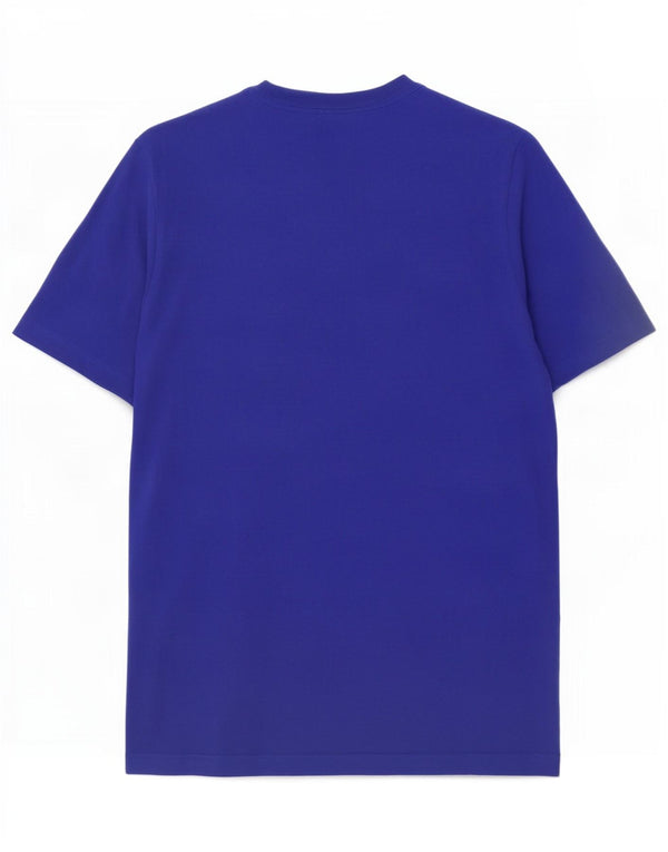 Adidas Mens Camiseta Top Pequeno Algodão Azul