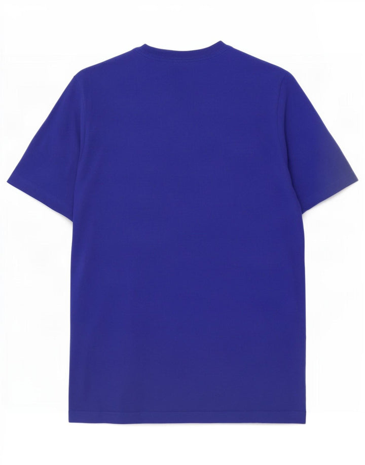 Adidas Mens Camiseta Top Pequeno Algodão Azul