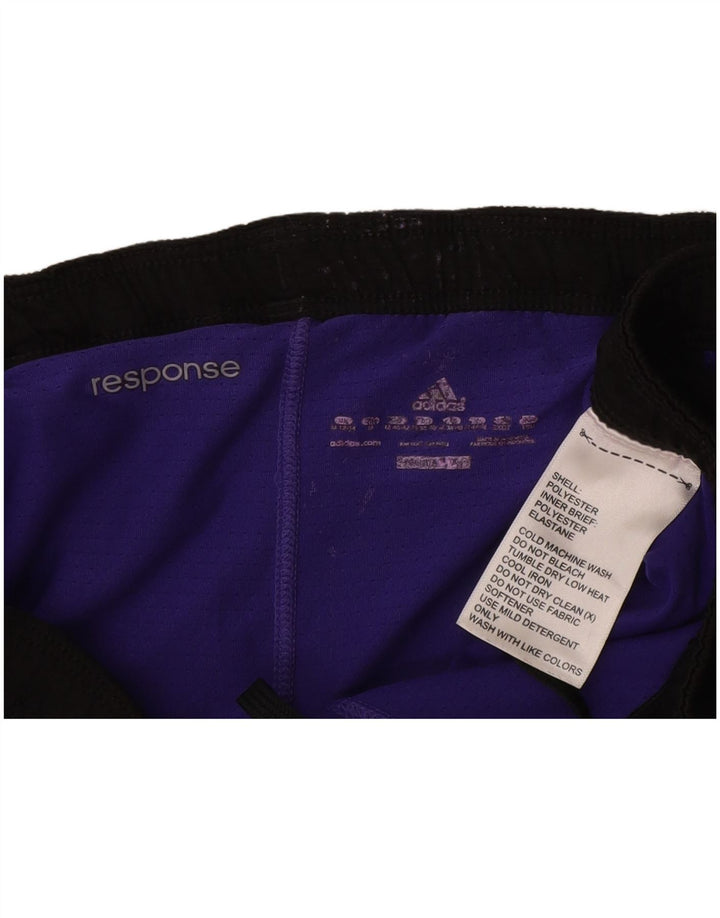 Shorts esportivos femininos Adidas UK 12/14 médio preto colorblock poliéster