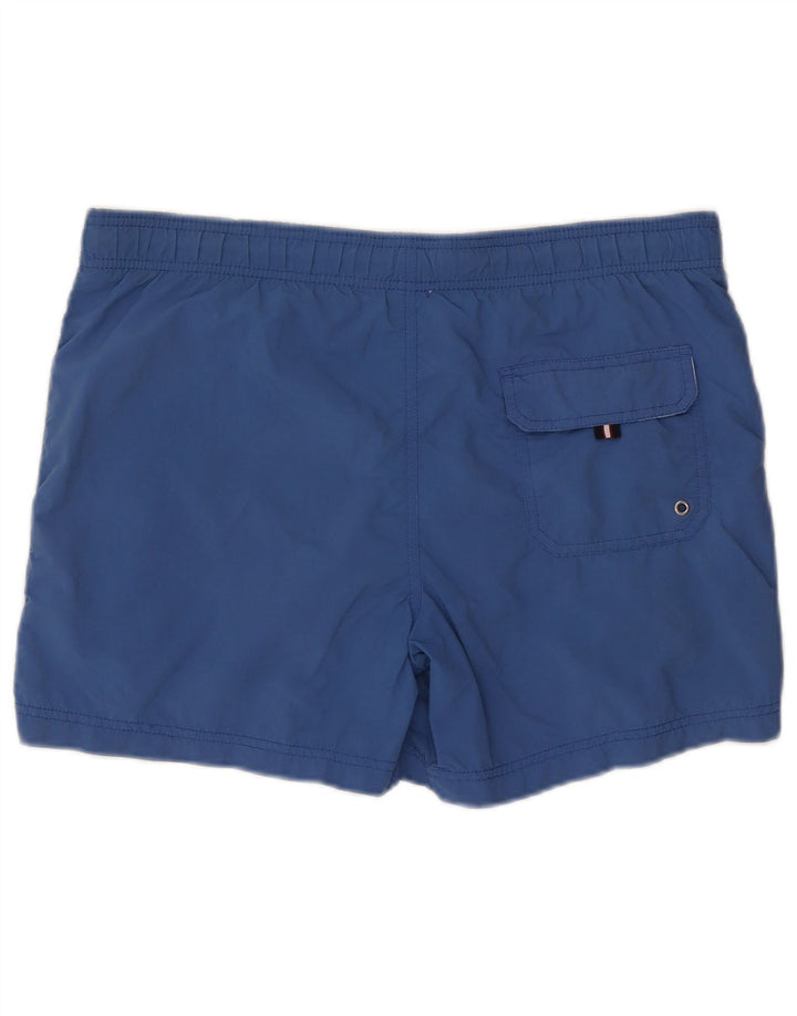 Shorts de natação masculino Tommy Hilfiger pequeno azul colorblock nylon