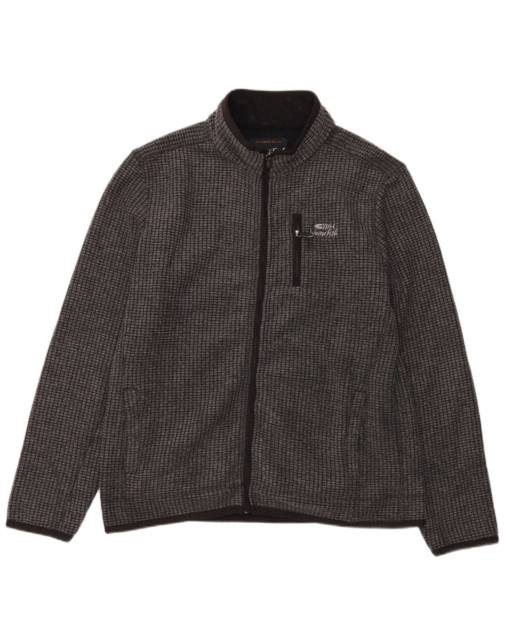 Jaqueta de lã masculina Weird Fish UK 40 poliéster cinza grande