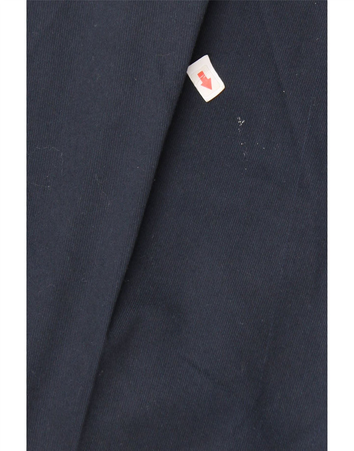 Calça masculina de terno cônico Marks & Spencer W42 L29 poliéster azul marinho