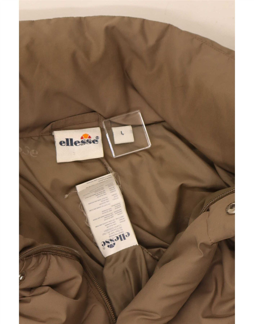 Jaqueta acolchoada masculina Ellesse UK 40 poliéster bege grande