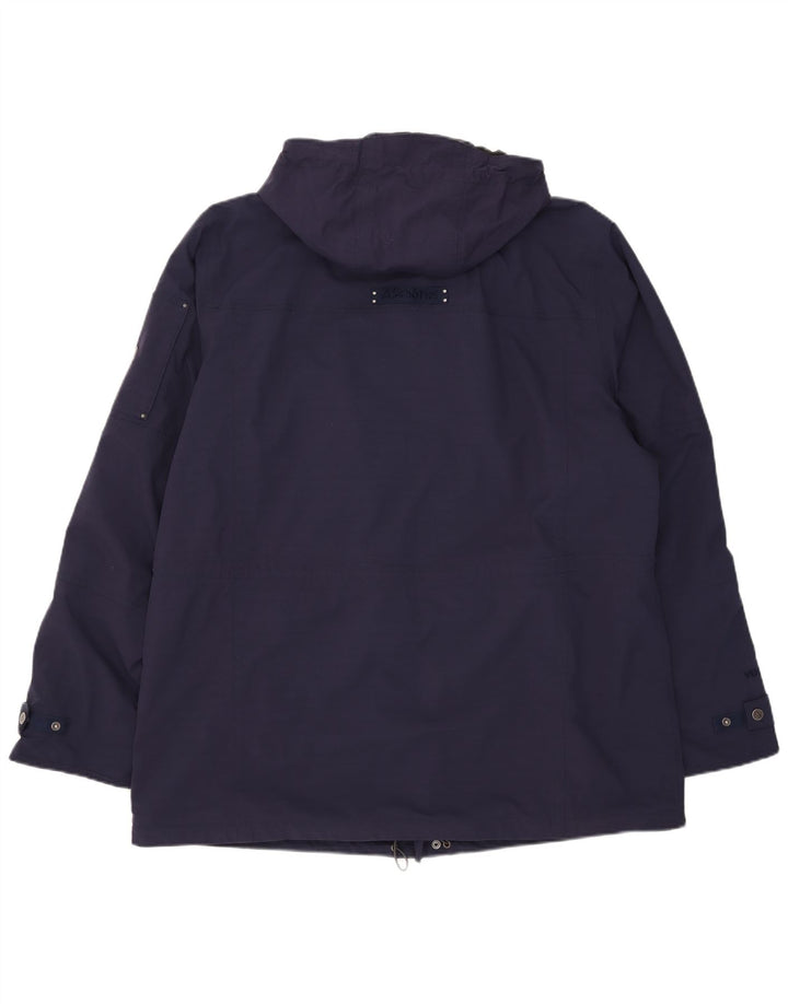 Jaqueta utilitária masculina Schoffel com capuz UK 48 4XL azul marinho