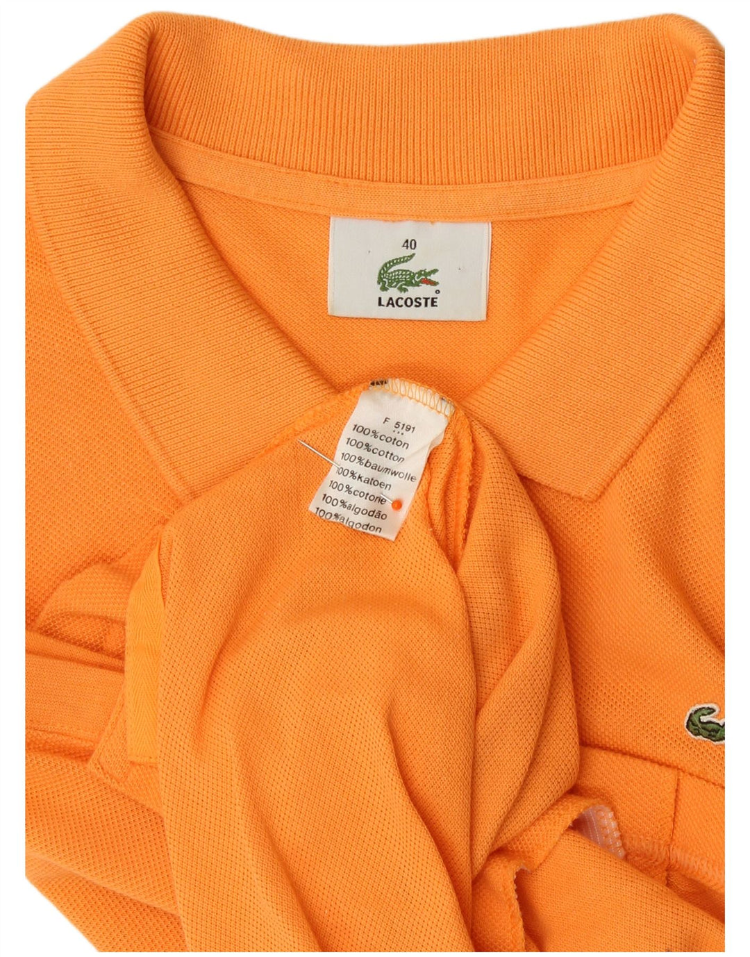 Blusa feminina sem mangas Lacoste tamanho 40 algodão laranja médio