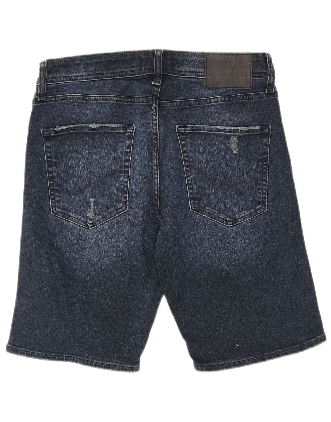 Shorts jeans masculino Jack & Jones Regular Fit pequeno W29 algodão azul marinho