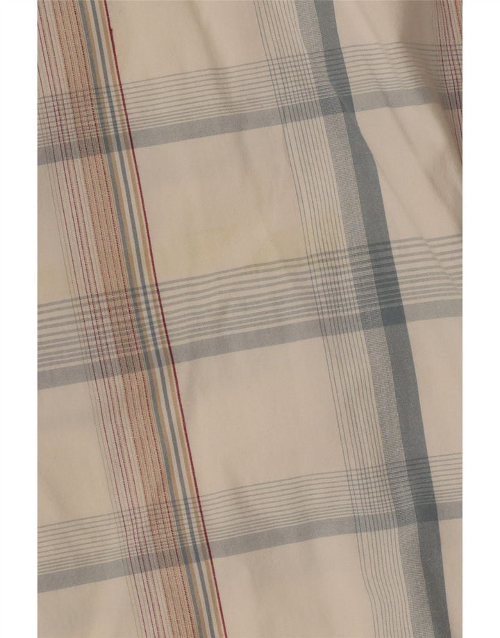 Camisa masculina Wrangler de algodão xadrez branco médio