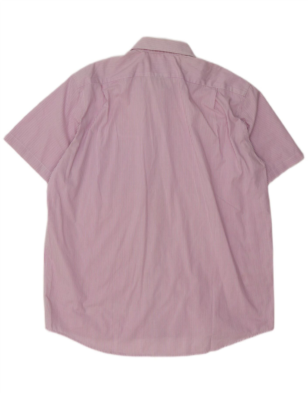 Camisa masculina de manga curta LACOSTE tamanho 45 XL roxo risca de giz algodão