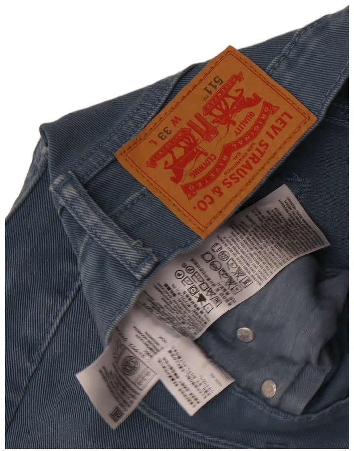 Shorts jeans masculino 511 Levi's W33 azul médio algodão