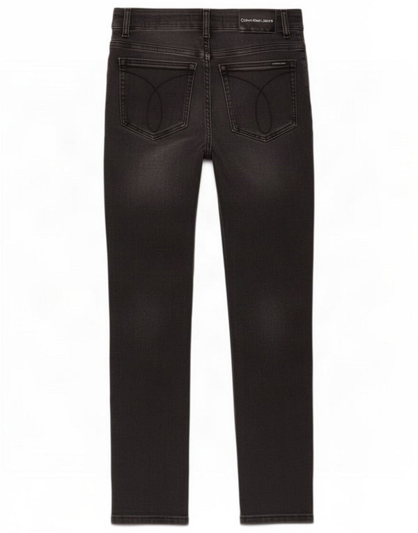 Calvin Klein Womens Slim Jeans UK 14 Médio W30 L30 Algodão Cinza