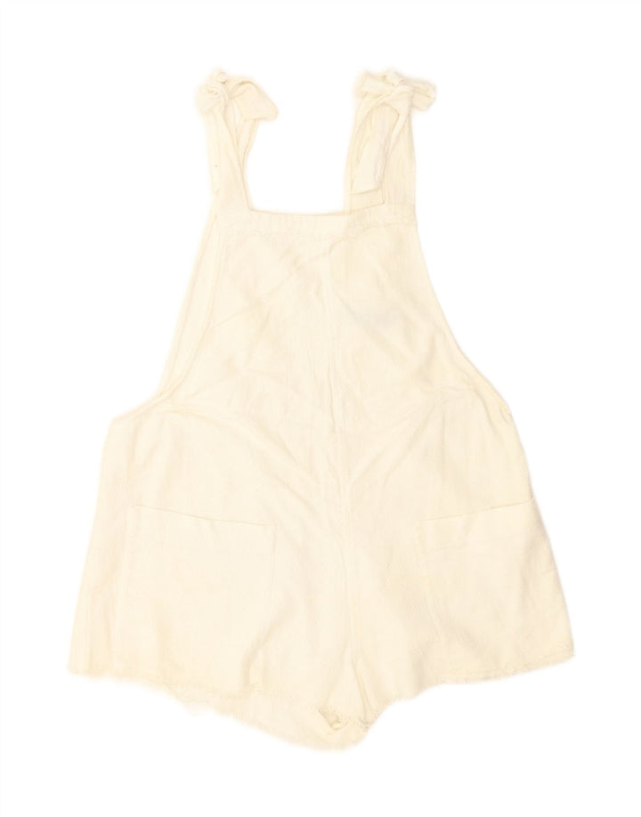 Zara Macacão feminino shorts médio W36 algodão branco