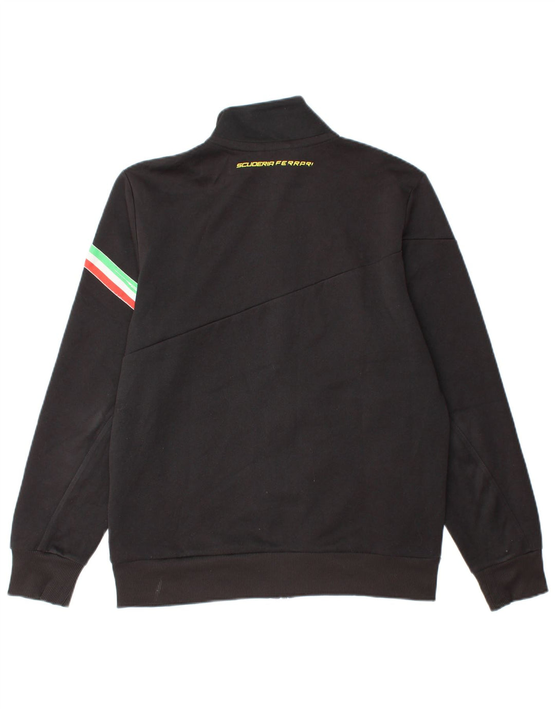 PUMA Womens Ferrari Tracksuit Top Jacket UK 14 Médio Preto Listrado