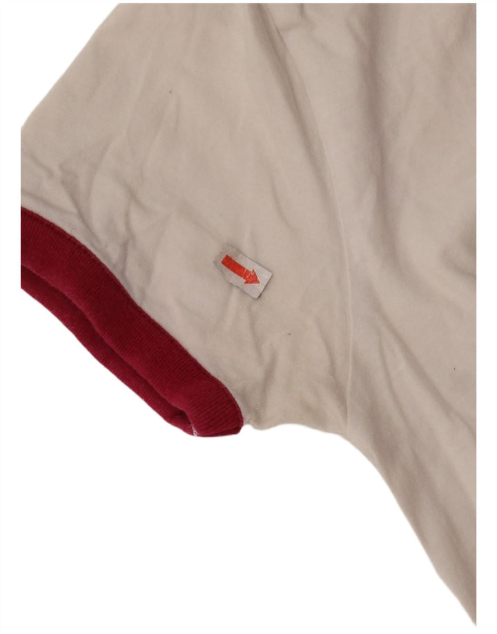 Camiseta feminina TOMMY HILFIGER com estampa gráfica UK 6 XS Branco