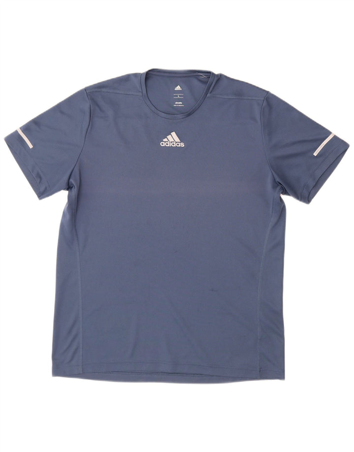 Camiseta Adidas Masculina Climalite Top Grande Azul Marinho