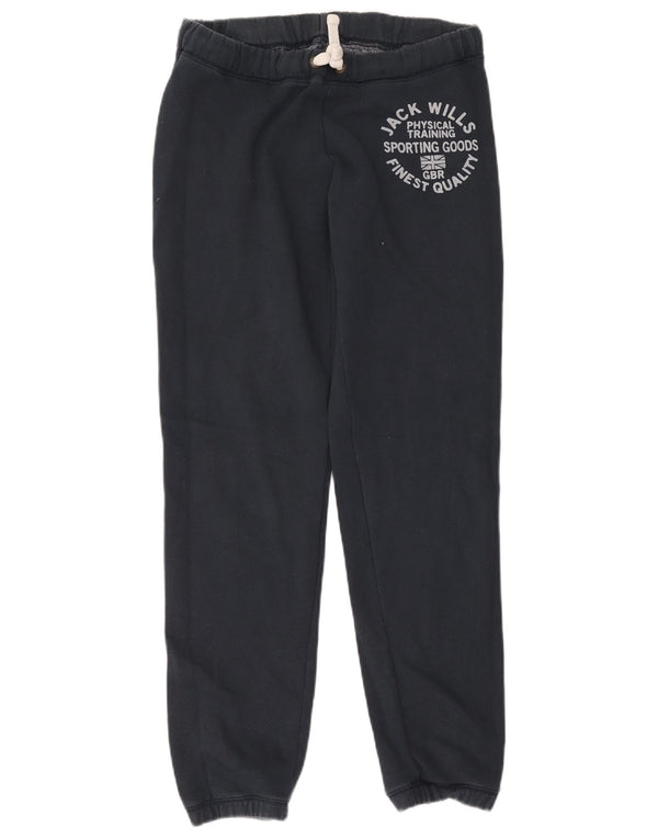 Calça de treino feminina Jack Wills Joggers Reino Unido 8 pequeno W32 L30 azul marinho