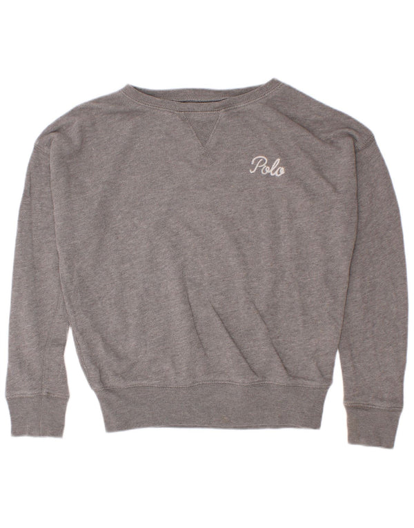 Polo Ralph Lauren Meninos Moletom Jumper 6-7 Anos Pequeno Algodão Cinza
