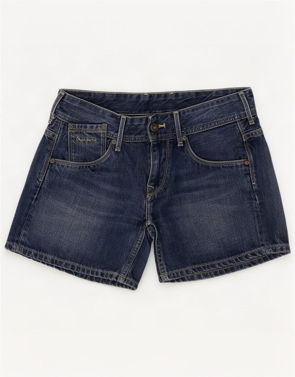 Shorts jeans feminino PEPE Jeans W25 XS azul algodão