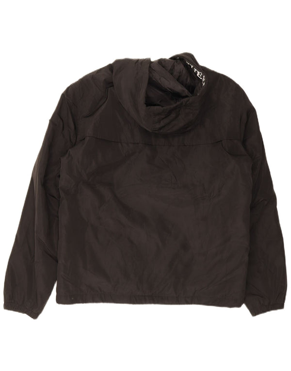 Jaqueta de chuva masculina com capuz Guess UK 40 grande poliéster preto