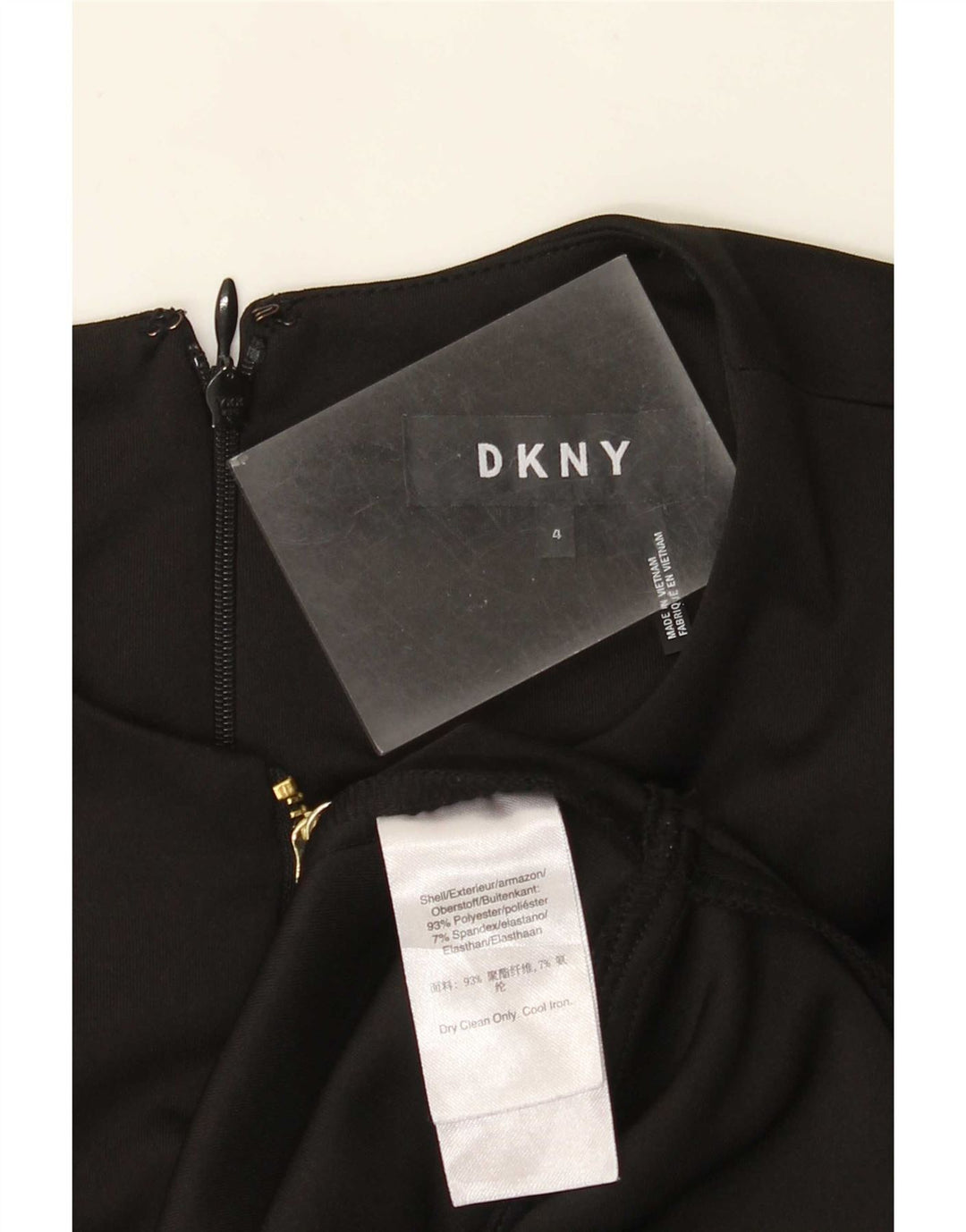 Vestido feminino Dkny A-Line US 4 pequeno poliéster preto