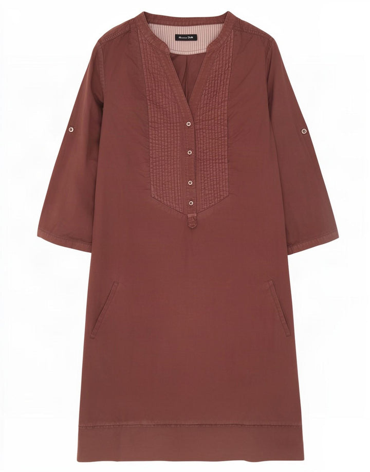 Vestido feminino Massimo Dutti manga 3/4 EU 40 marrom médio