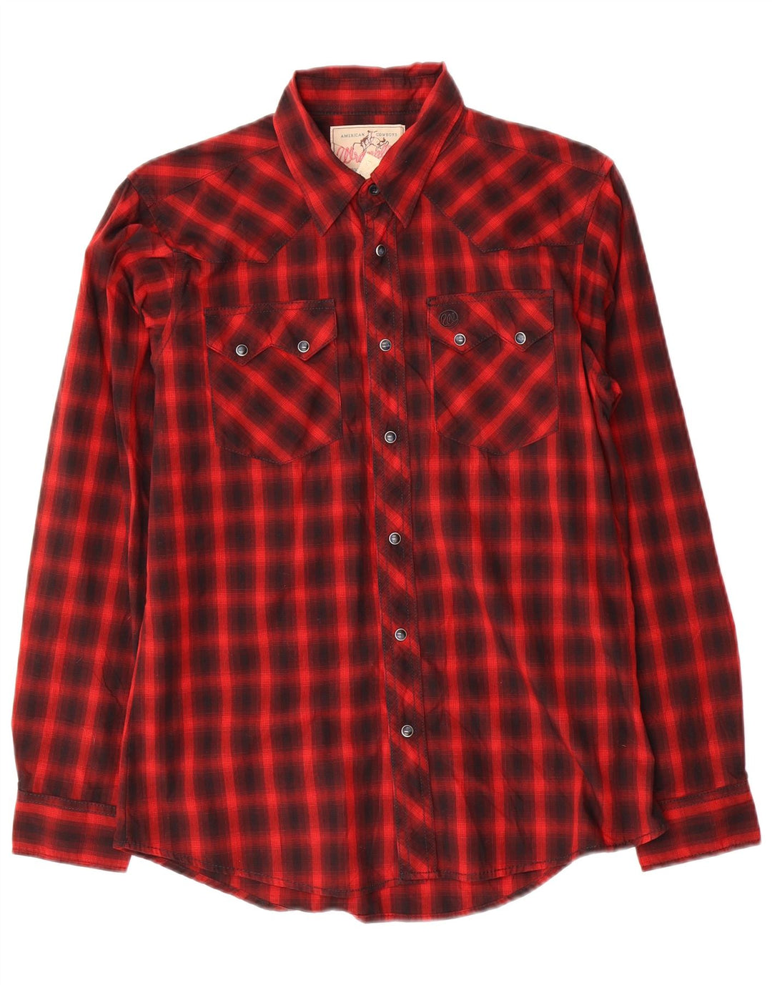 Camisa masculina WRANGLER 14-15 anos XL algodão xadrez vermelho