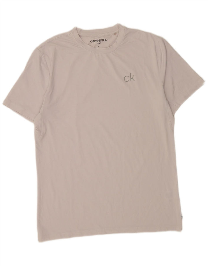 Calvin Klein Camiseta masculina de golfe Top cinza médio algodão