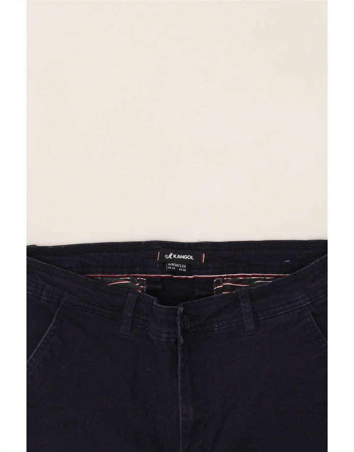 KANGOL Mens Slim Chino Trousers W30 L30  Navy Blue Cotton Vintage Kangol and Second-Hand Kangol from Messina Hembry 