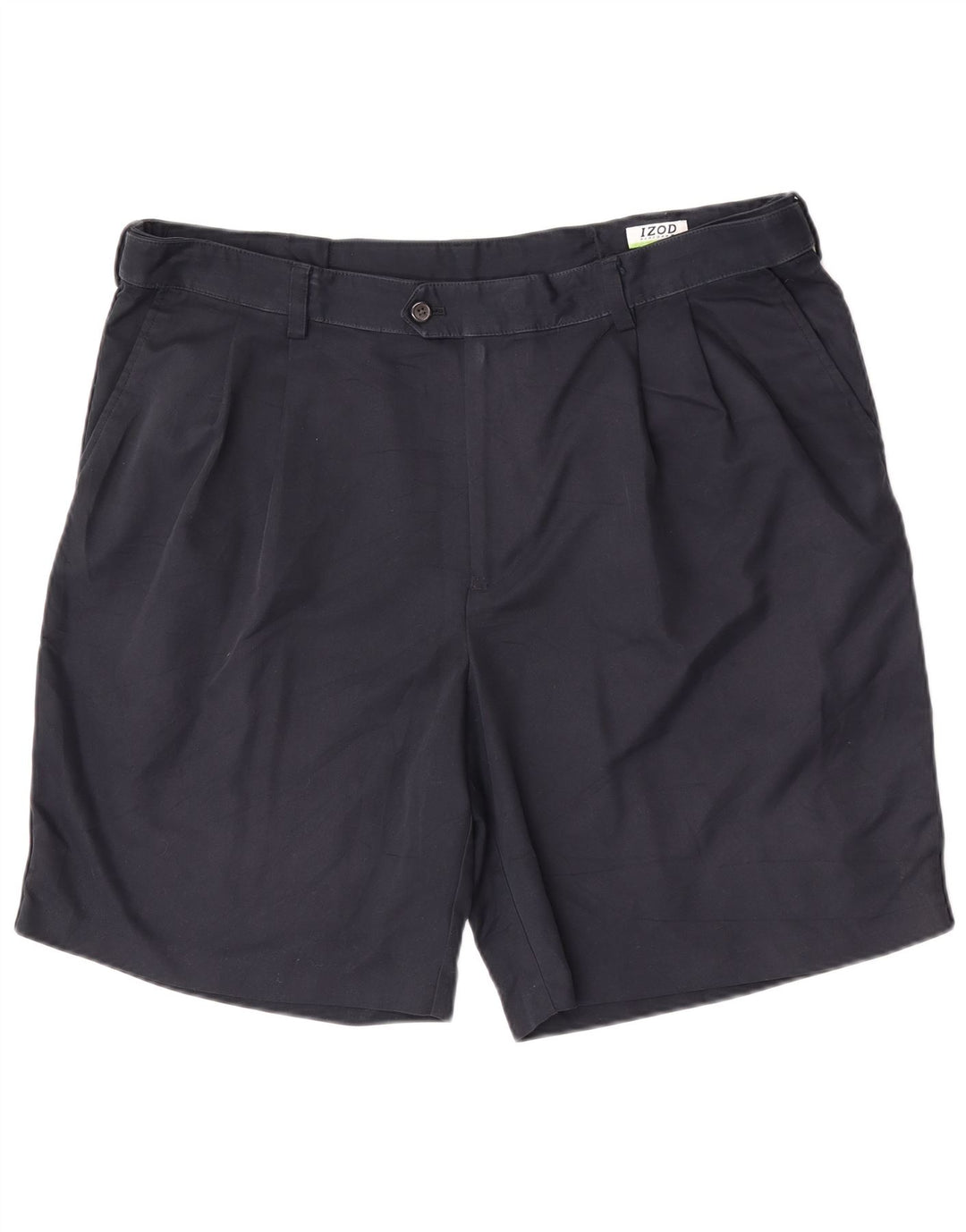 Izod Mens Chino Shorts W42 2XL Poliéster Azul Marinho