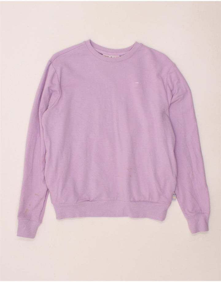FILA Womens Oversized Sweatshirt Jumper UK 10 Small Purple Cotton Vintage Fila and Second-Hand Fila from Messina Hembry 