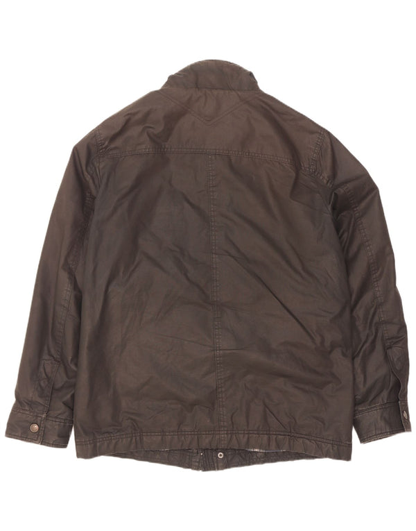 Jaqueta masculina de algodão encerado Crew Clothing UK 38 algodão preto médio