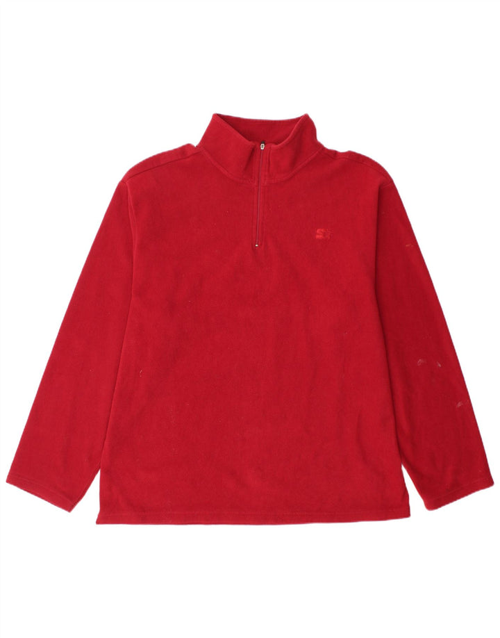 Jumper de lã masculino STARTER com zíper e gola XL vermelho