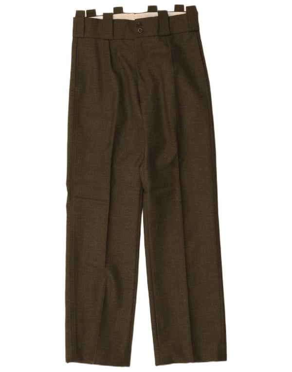Calça casual feminina vintage de cintura alta US 10 grande W30 L31 verde