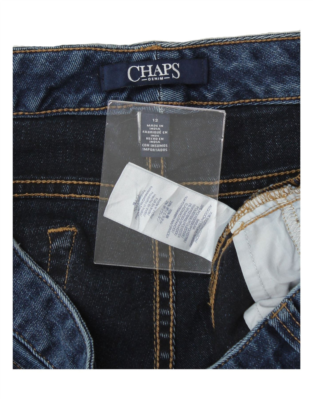 CHAPS Womens Straight Jeans US 12 Large W34 L32 Blue Cotton Vintage Chaps and Second-Hand Chaps from Messina Hembry 