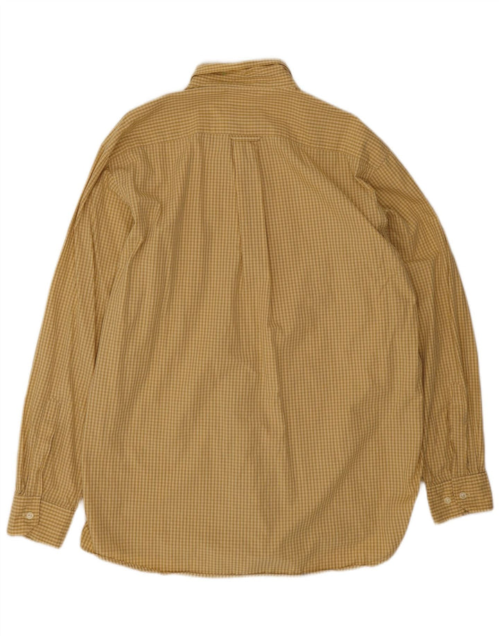 Camisa masculina Hugo Boss grande xadrez amarelo