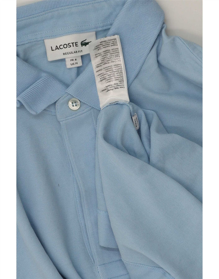 Camisa polo masculina Lacoste Regular Fit tamanho 4 algodão azul médio