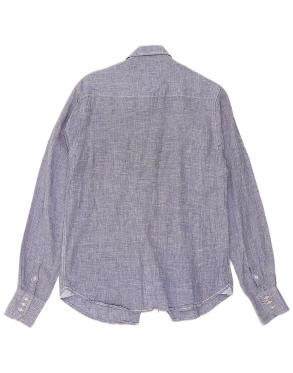 Camisa masculina Scotch & Soda pequena azul Houndstooth