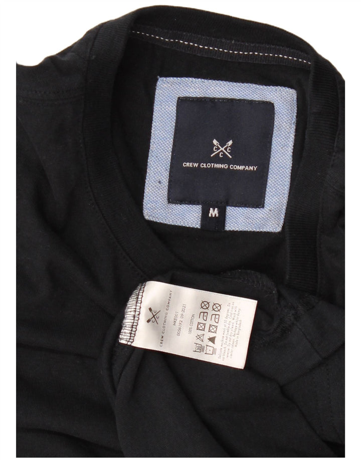 Camiseta masculina Crew Clothing Top médio algodão azul marinho