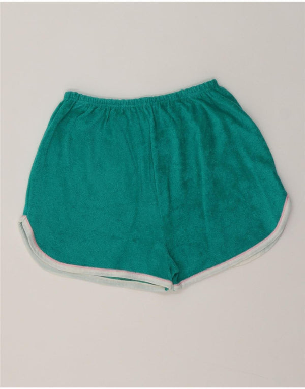 Shorts esportivo feminino Claude De Pierre Reino Unido 16 grande algodão listrado verde