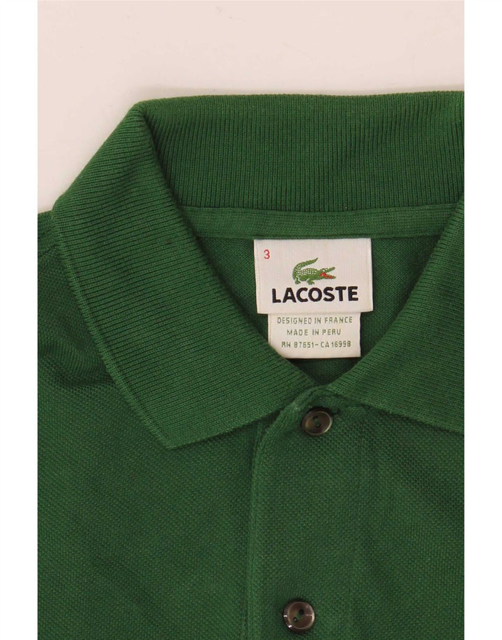 Camisa polo masculina Lacoste tamanho 3 pequeno verde