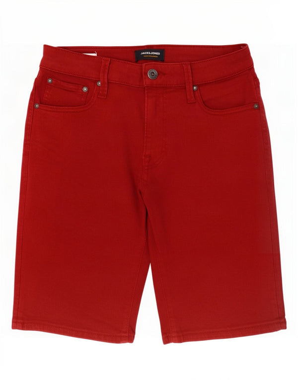 Shorts casuais masculinos Jack & Jones pequenos W29 algodão vermelho